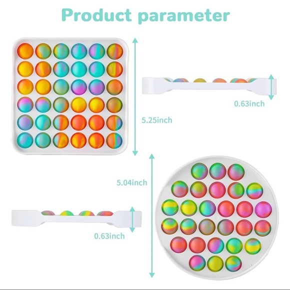 New 2 Packs Push Pop It Fidget Sensory Toys - Picture 4 of 6